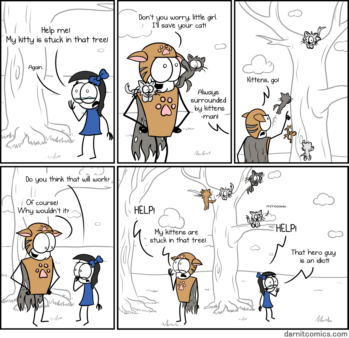 Always surrounded by kittens-man returns