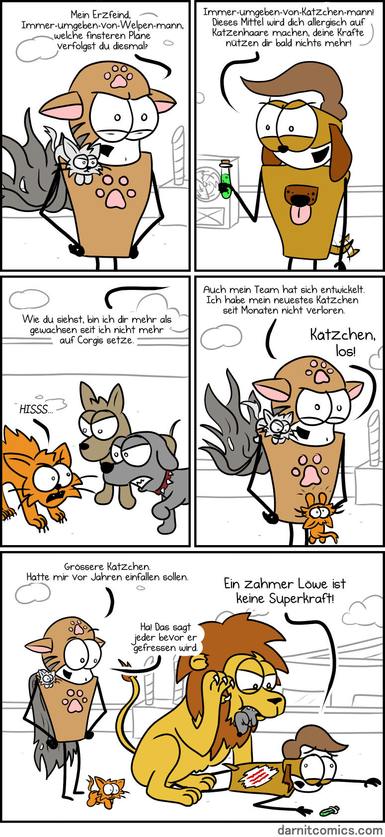 Immer umgeben von Welpen Mann